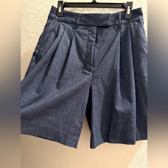 NWT worthington city shorts in denim color but not jeans material Sz 6 high rise - Picture 1 of 6